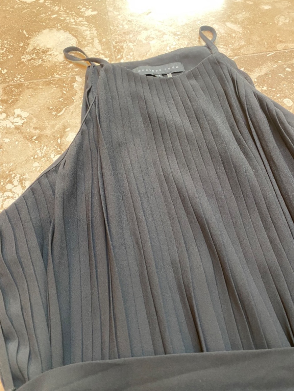 Chiffon Pleated Ruffle Cami - Picture 6 of 6